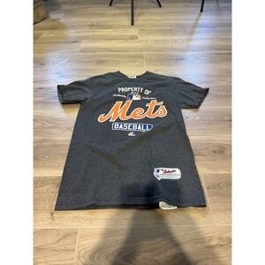 PROPERTY OF NEW YORK METS BASEBALL MAJESTIC GRAY T-SHIRT - SIZE S/CH/P